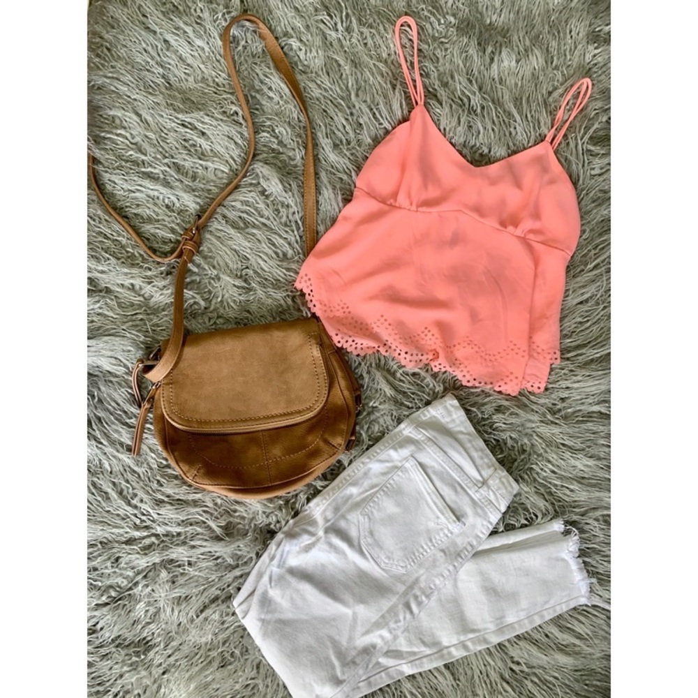 Coral strappy top